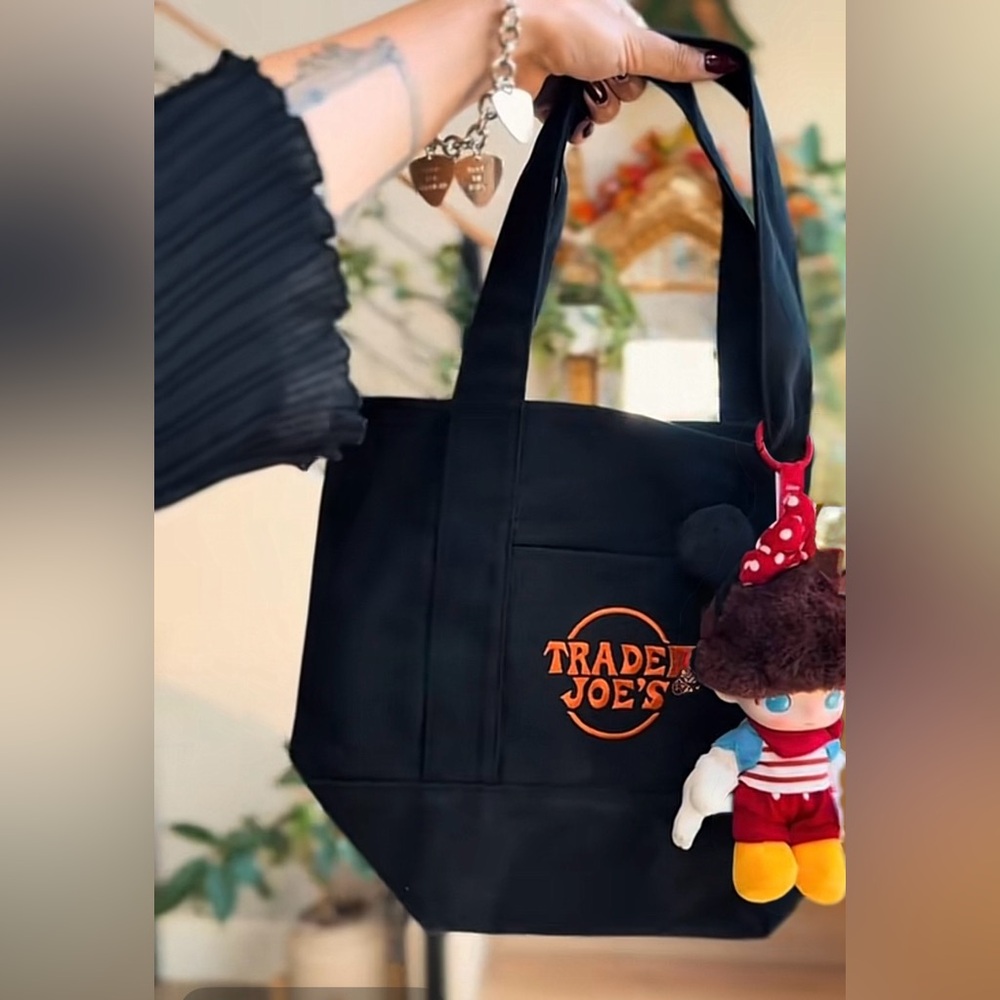 Trader Joe's Black Fall Black Mini Tote